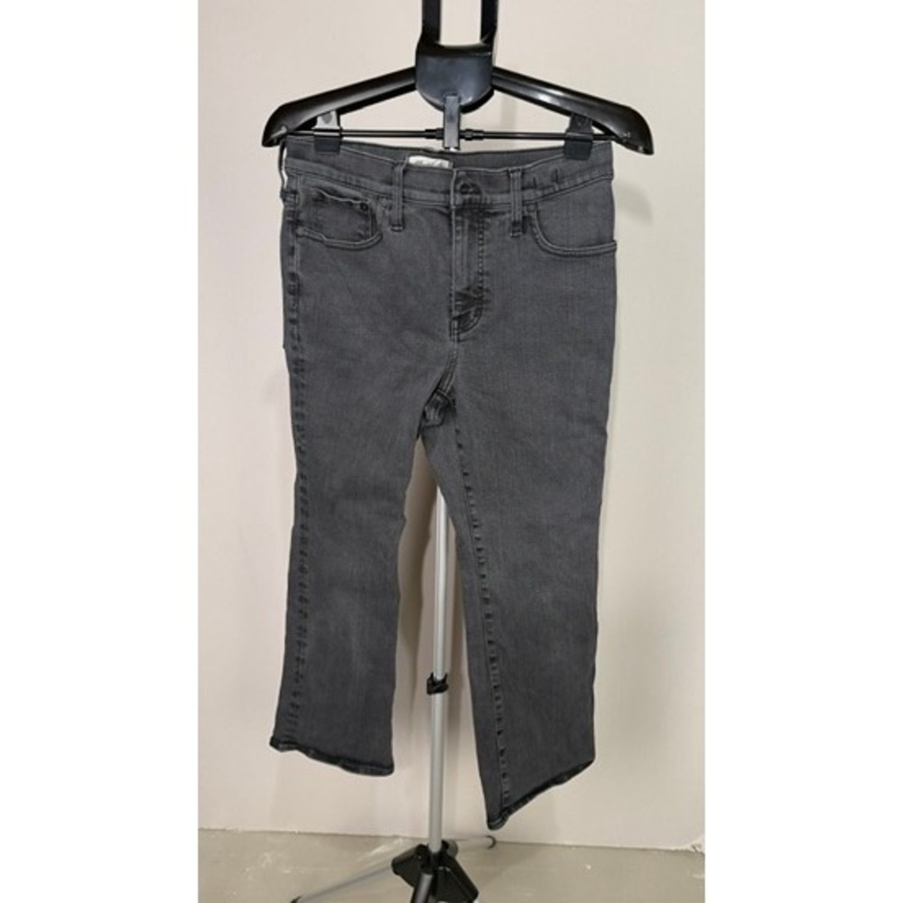 Madewell‎ Mid Rise Kick Out Jeans Dark Gray Wash Size 30